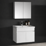 Rollin-Zirve 55 Cm + Lavabo Banyo Dolabı Takım (Beyaz)