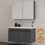 Rollin-Zirve 65 Cm Banyo Dolabı Takım (Antrasit)